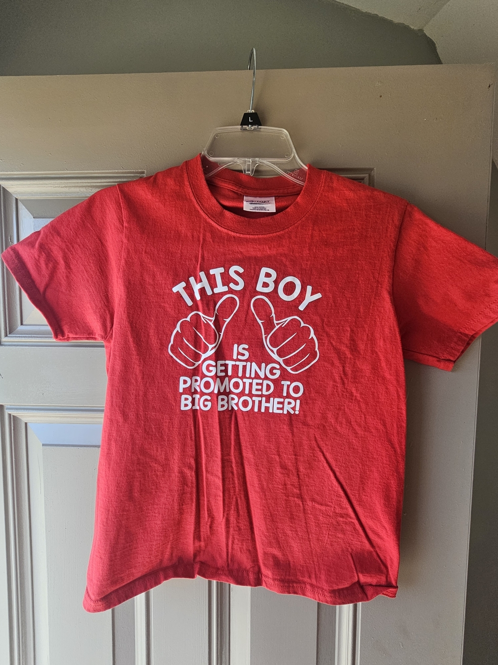 Kids Red 'This Boy Is Getting Promoted to Big Brother' T-Shirt 10/12